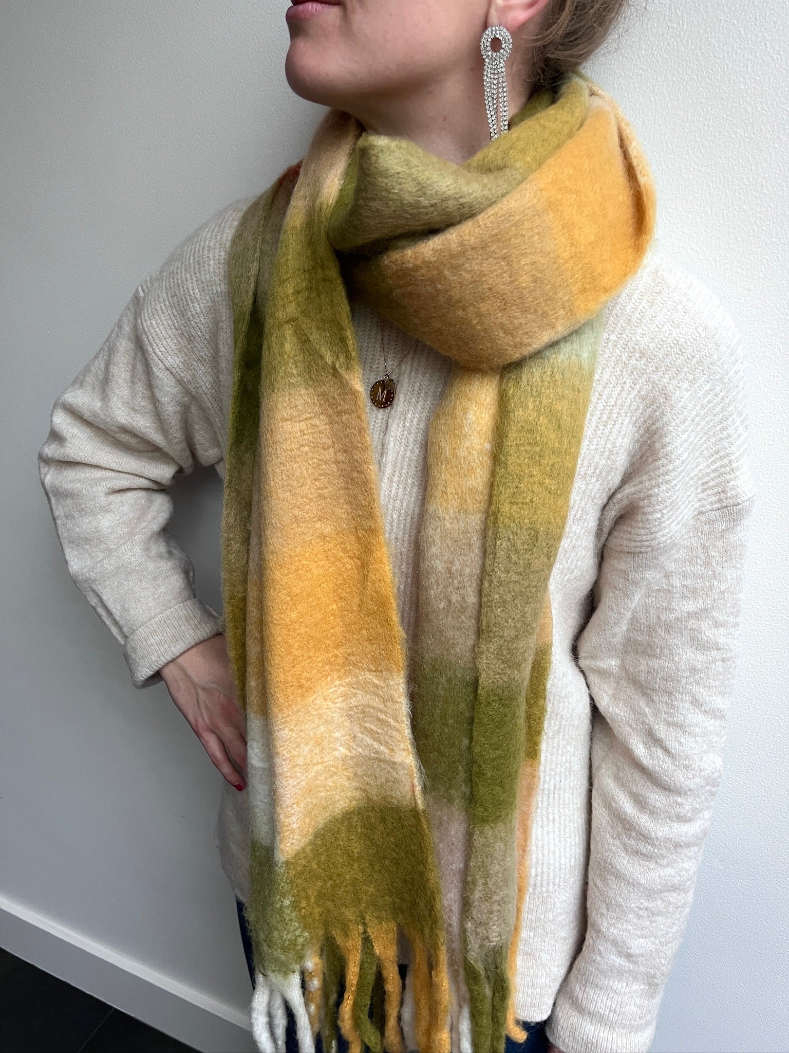 Sjaal - Mix van geel/groene tinten