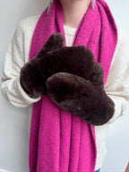 Fluffy wanten - Bruin