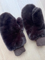 Fluffy wanten - Bruin